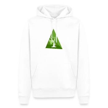 Grue chantier construction maison - Sweat à capuche Premium bio Homme - blanc - Devant - Nico (187cm)
