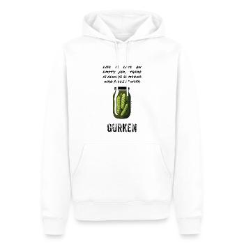 Life is a Gurke - Männer Premium Bio Hoodie - Weiß - Vorne - Nico (187cm)