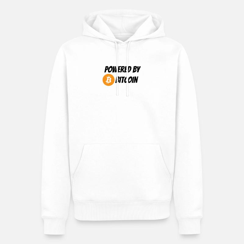 Propulsé par Bitcoin - Sweat à capuche Premium bio Homme - blanc