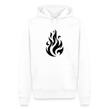 Tribal Tattoo Flammen Feuer Illustration Design - Männer Premium Bio Hoodie - Weiß - Vorne - Nico (187cm)