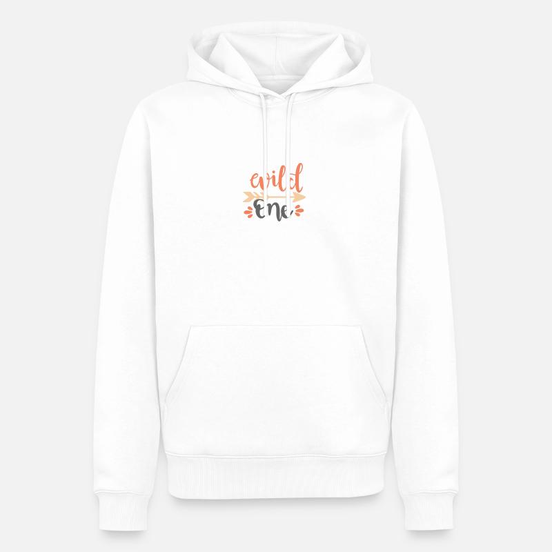 Une sauvage - Sweat à capuche Premium bio Homme - blanc