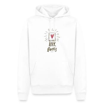 Livres d’amour Amoureux des livres Rats de bibliothèque - Sweat à capuche Premium bio Homme - blanc - Devant - Nico (187cm)