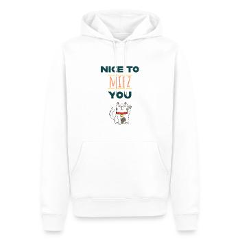 Nice to miez you! - Männer Premium Bio Hoodie - Weiß - Vorne - Nico (187cm)