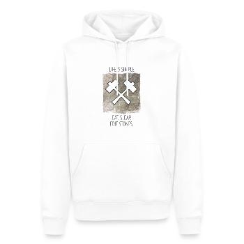 Sculpteur de pierre dicton de sculpteur de pierre - Sweat à capuche Premium bio Homme - blanc - Devant - Nico (187cm)
