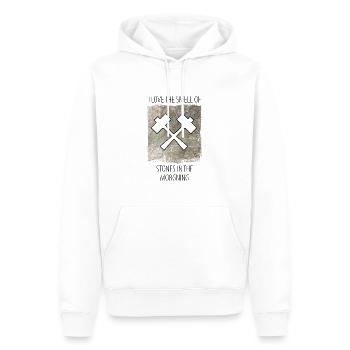 Sculpteur de pierre dicton de sculpteur de pierre - Sweat à capuche Premium bio Homme - blanc - Devant - Nico (187cm)