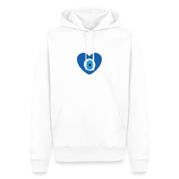 Nazar Heart - Männer Premium Bio Hoodie - Weiß - Vorne - Nico (187cm)