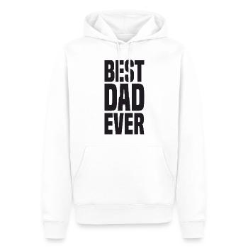 Meilleur papa de tous les temps - Sweat à capuche Premium bio Homme - blanc - Devant - Nico (187cm)