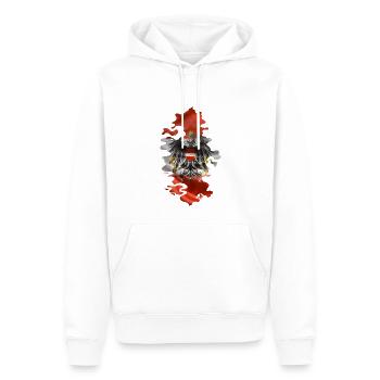 Drapeau de l’Autriche Drapeau autrichien AT - Sweat à capuche Premium bio Homme - blanc - Devant - Nico (187cm)