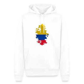Drapeau de la Colombie Vintage Drapeau colombien - Sweat à capuche Premium bio Homme - blanc - Devant - Nico (187cm)