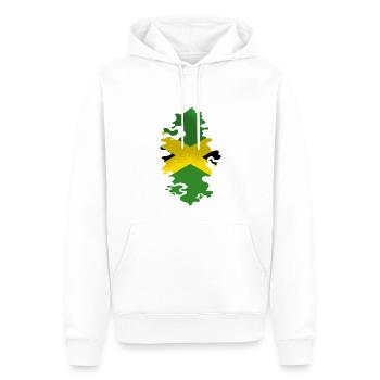 Jamaika Flagge Jamaikanische Fahne Jamaica Vintage - Männer Premium Bio Hoodie - Weiß - Vorne - Nico (187cm)