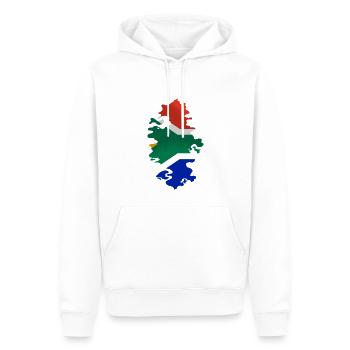Afrique du Sud Drapeau Afrique Afrique Afrique du Sud - Sweat à capuche Premium bio Homme - blanc - Devant - Nico (187cm)