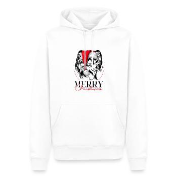Santa Papillon Merry Christmas Hunde Hund Wilsigns - Männer Premium Bio Hoodie - Weiß - Vorne - Nico (187cm)