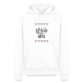 Worlds best Mum - beste Mama der Welt - Muttertag - Männer Premium Bio Hoodie - Weiß - Vorne - Nico (187cm)