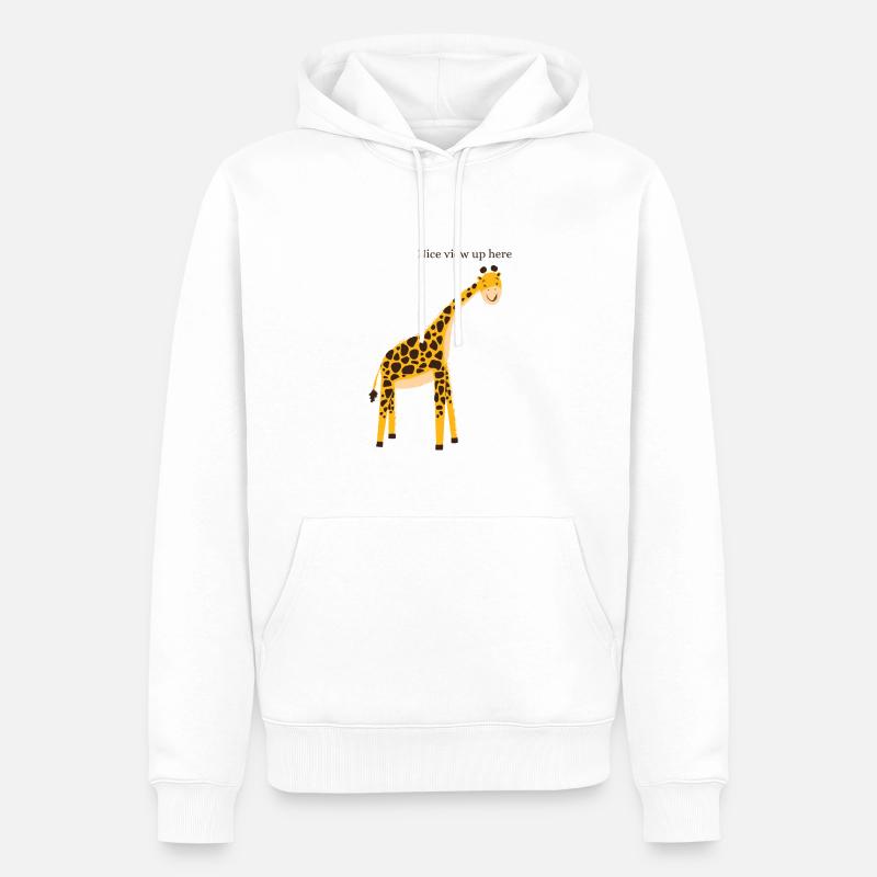 Nice view up here - Männer Premium Bio Hoodie - Weiß