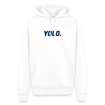 Yolo - You only live once - Männer Premium Bio Hoodie - Weiß - Vorne - Nico (187cm)