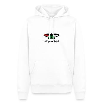 Tous les yeux sont rivés sur Rafah - Sweat à capuche Premium bio Homme - blanc - Devant - Nico (187cm)