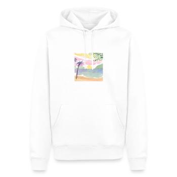 Summer Watercolor Colors Art - Men’s Premium Organic Hoodie - white - Front - Nico (187cm)