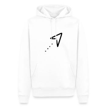 Pfeil Zeichnung Skizze schwarz - Männer Premium Bio Hoodie - Weiß - Vorne - Nico (187cm)