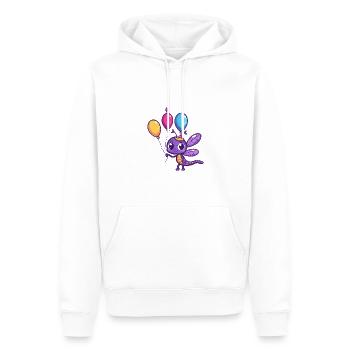 Libellule Anniversaire Bébé - Sweat à capuche Premium bio Homme - blanc - Devant - Nico (187cm)