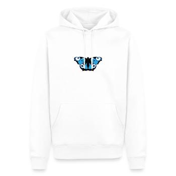Nazar Schmetterling - Männer Premium Bio Hoodie - Weiß - Vorne - Nico (187cm)
