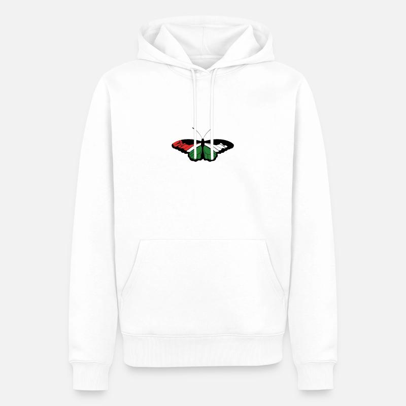 Palestine Butterfly - Männer Premium Bio Hoodie - Weiß