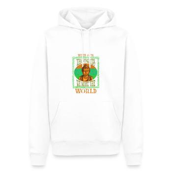 Buddha Monk Namaste Buddhism I Gift - Men’s Premium Organic Hoodie - white - Front - Nico (187cm)