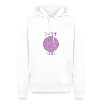 Padel Paddel Schläger Tennis Sport I Geschenk - Männer Premium Bio Hoodie - Weiß - Vorne - Nico (187cm)