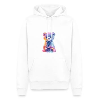 Niedliche neon Bär - Männer Premium Bio Hoodie - Weiß - Vorne - Nico (187cm)
