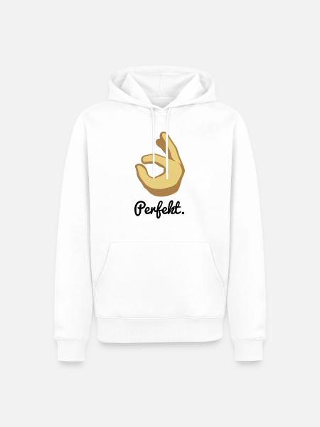 Perfekt. - Männer Premium Bio Hoodie - Weiß