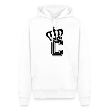 Buchstabe C - Männer Premium Bio Hoodie - Weiß - Vorne - Nico (187cm)
