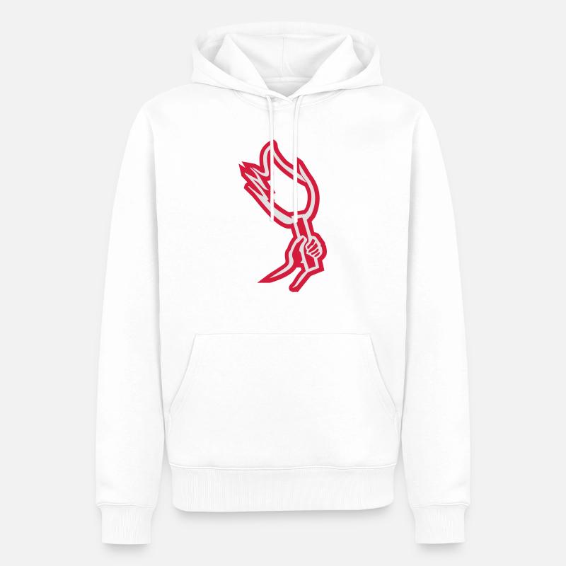 pyro - Männer Premium Bio Hoodie - Weiß