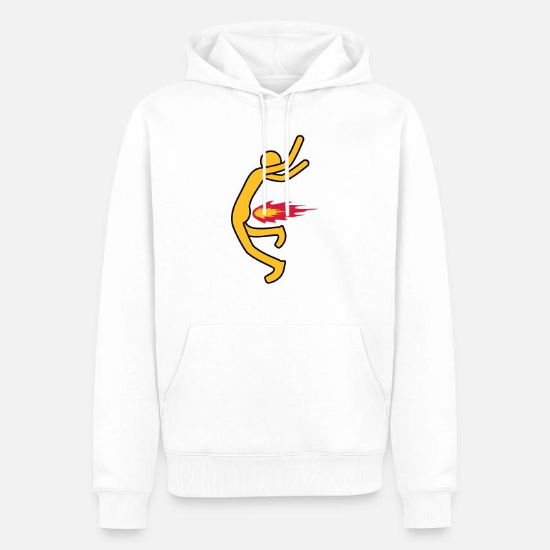 Fire Fart - Sweat à capuche Premium bio Homme - blanc