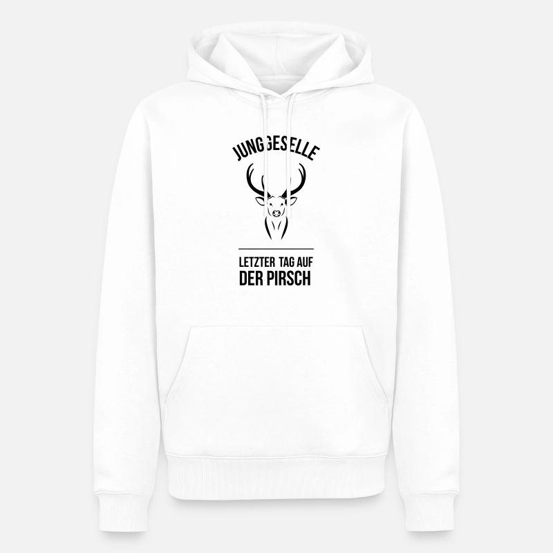 Der Junggeselle - Männer Premium Bio Hoodie - Weiß