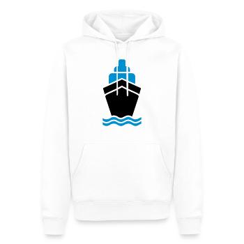 Schiff - Männer Premium Bio Hoodie - Weiß - Vorne - Nico (187cm)