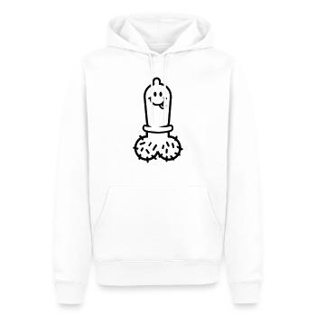 Penis - Männer Premium Bio Hoodie - Weiß - Vorne - Nico (187cm)