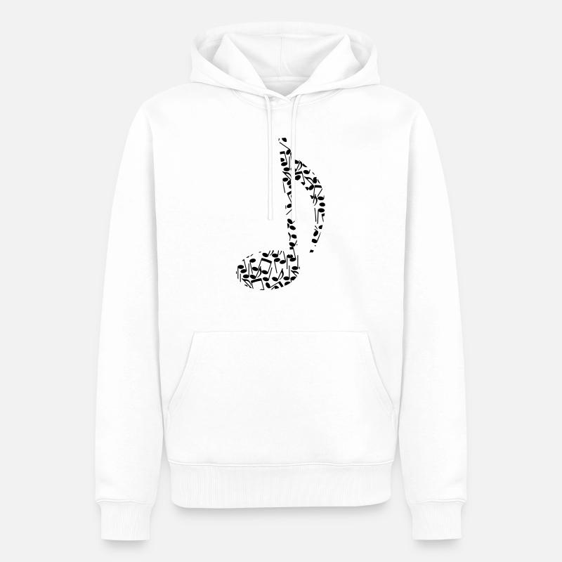 Noten-Note - Männer Premium Bio Hoodie - Weiß