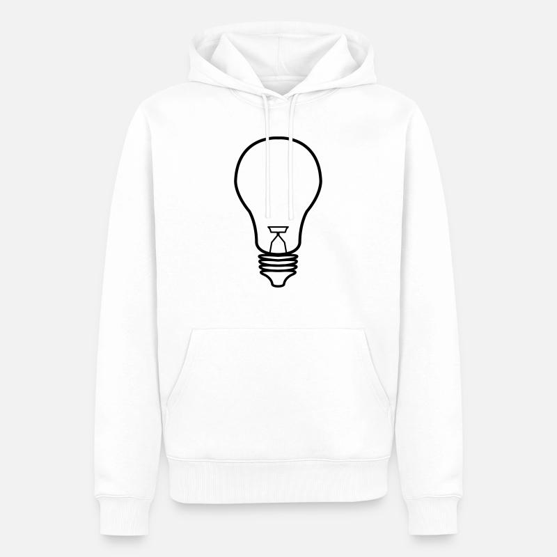 gluehbirne_01 - Männer Premium Bio Hoodie - Weiß