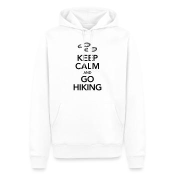 Keep Calm And Go Hiking | Hiking Boots - Sweat à capuche Premium bio Homme - blanc - Devant - Nico (187cm)
