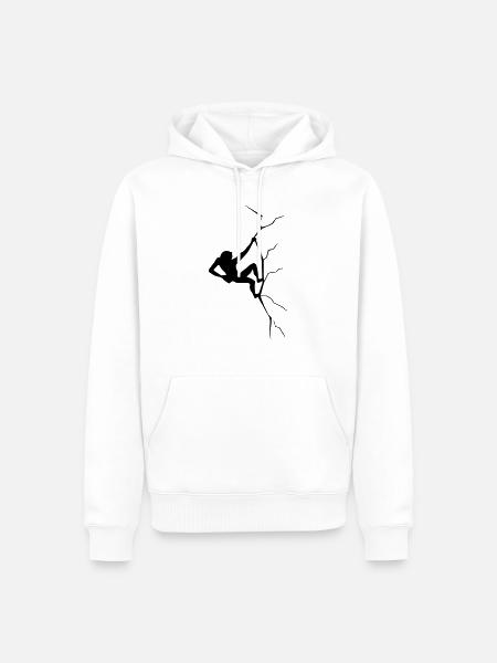 Rissklettern - Männer Premium Bio Hoodie - Weiß