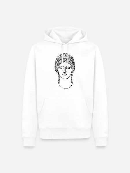 Antique Greek Godess - Männer Premium Bio Hoodie - Weiß