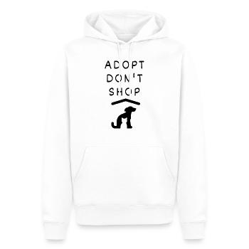Adoptez, ne faites pas de shopping - amour des animaux / animaux de compagnie - Sweat à capuche Premium bio Homme - blanc - Devant - Nico (187cm)