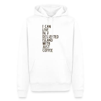 Wüste mit Kaffee - Männer Premium Bio Hoodie - Weiß - Vorne - Nico (187cm)