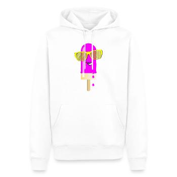 Eis am Stiel Sommerhitze coole Sonnenbrille lecker - Männer Premium Bio Hoodie - Weiß - Vorne - Nico (187cm)