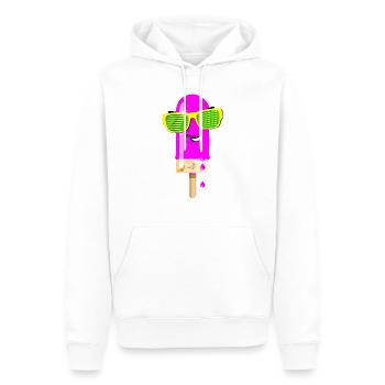 Eis am Stiel Sommerhitze coole Sonnenbrille lecker - Männer Premium Bio Hoodie - Weiß - Vorne - Nico (187cm)