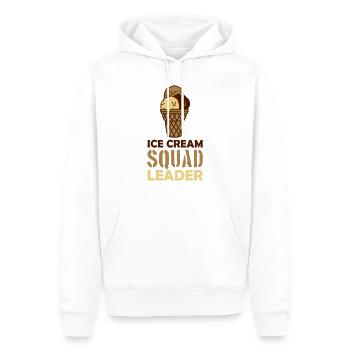 Leader de l’escouade de crème glacée - Sweat à capuche Premium bio Homme - blanc - Devant - Nico (187cm)