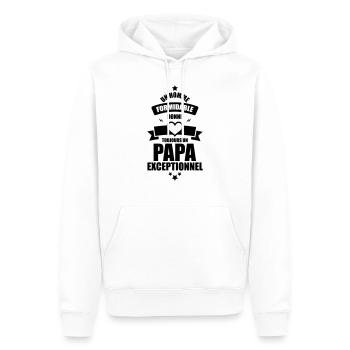 un homme formidable donne un papa exceptionnel - Sweat à capuche Premium bio Homme - blanc - Devant - Nico (187cm)
