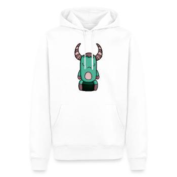 Monsta triste - Sweat à capuche Premium bio Homme - blanc - Devant - Nico (187cm)