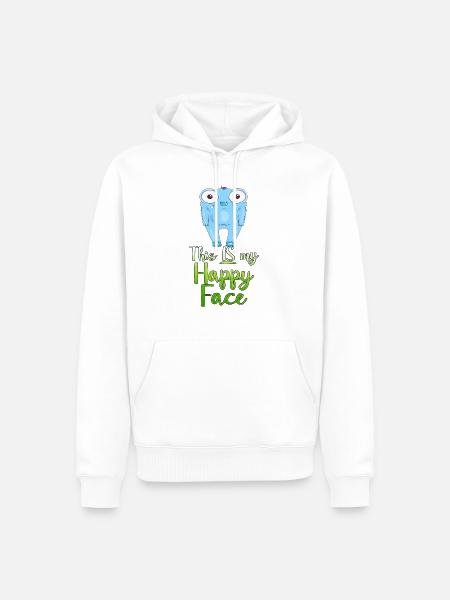 Angry Gesicht Gesicht Cartoon glückliches Gesicht Cartoon - Männer Premium Bio Hoodie - Weiß