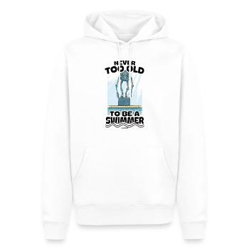 Nager - Sweat à capuche Premium bio Homme - blanc - Devant - Nico (187cm)