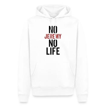 Pas de Jeremy Pas de vie - Sweat à capuche Premium bio Homme - blanc - Devant - Nico (187cm)